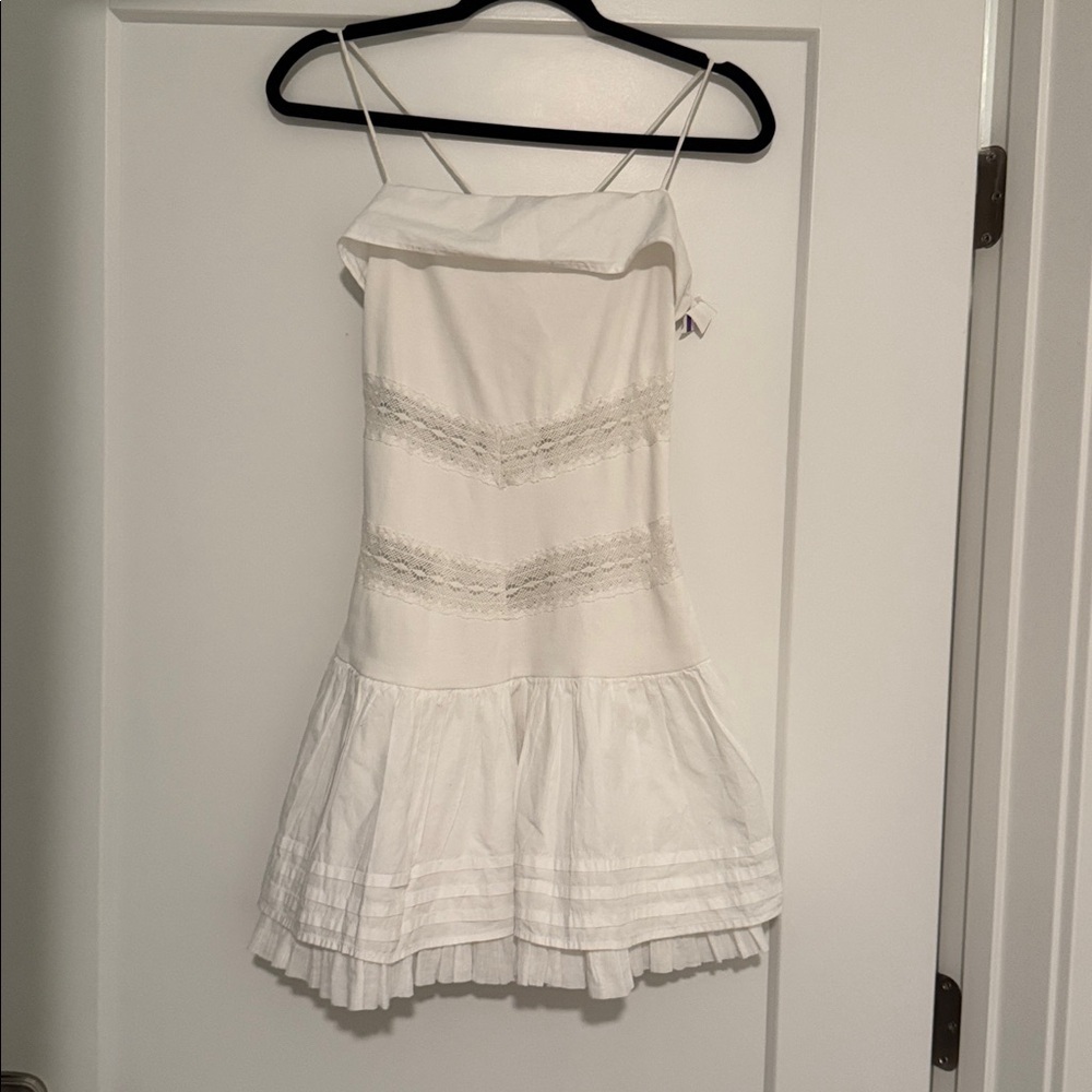 NWOT FREE PEOPLE Bliss Beauty Mini Dress in Ivory Size Medium - Picture 3 of 5